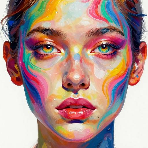 Colorful Abstract Portrait of a Woman