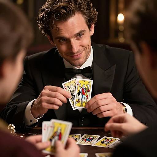 Hyperrealistic Magician's Intimate Tarot Trick