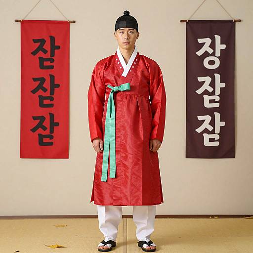 Adult Male in Traditional Korean Hanbok
