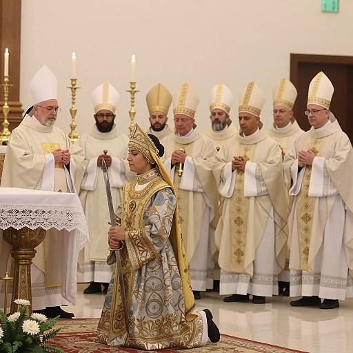 Opulent Religious Ceremony with Clergy
