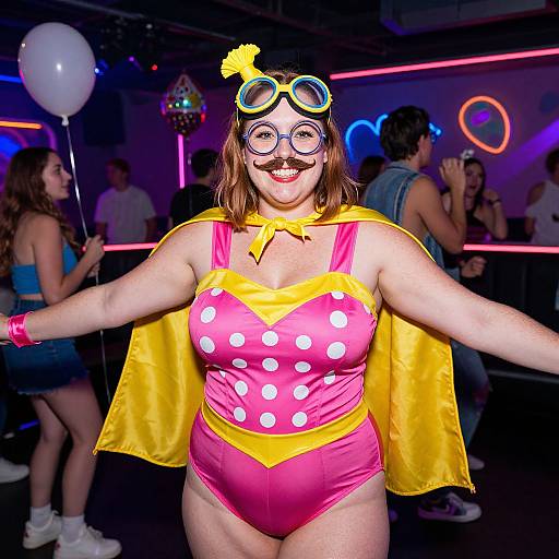 Joyful Plus-Size Superhero Birthday Night