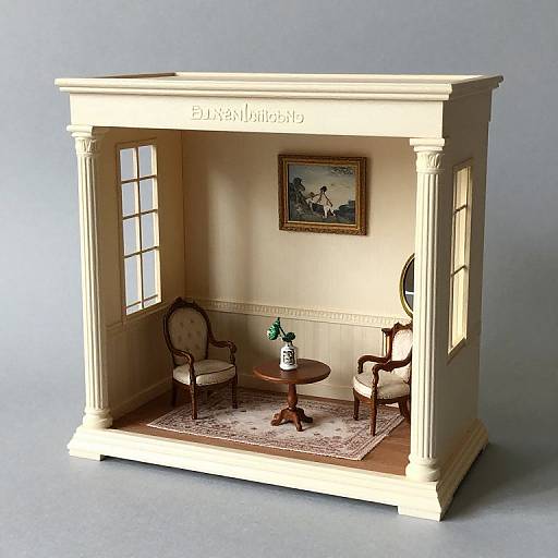 Vintage Neo-Classical Miniature Dollhouse