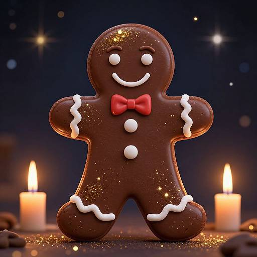 3D Chocolate Gingerbread Starscape