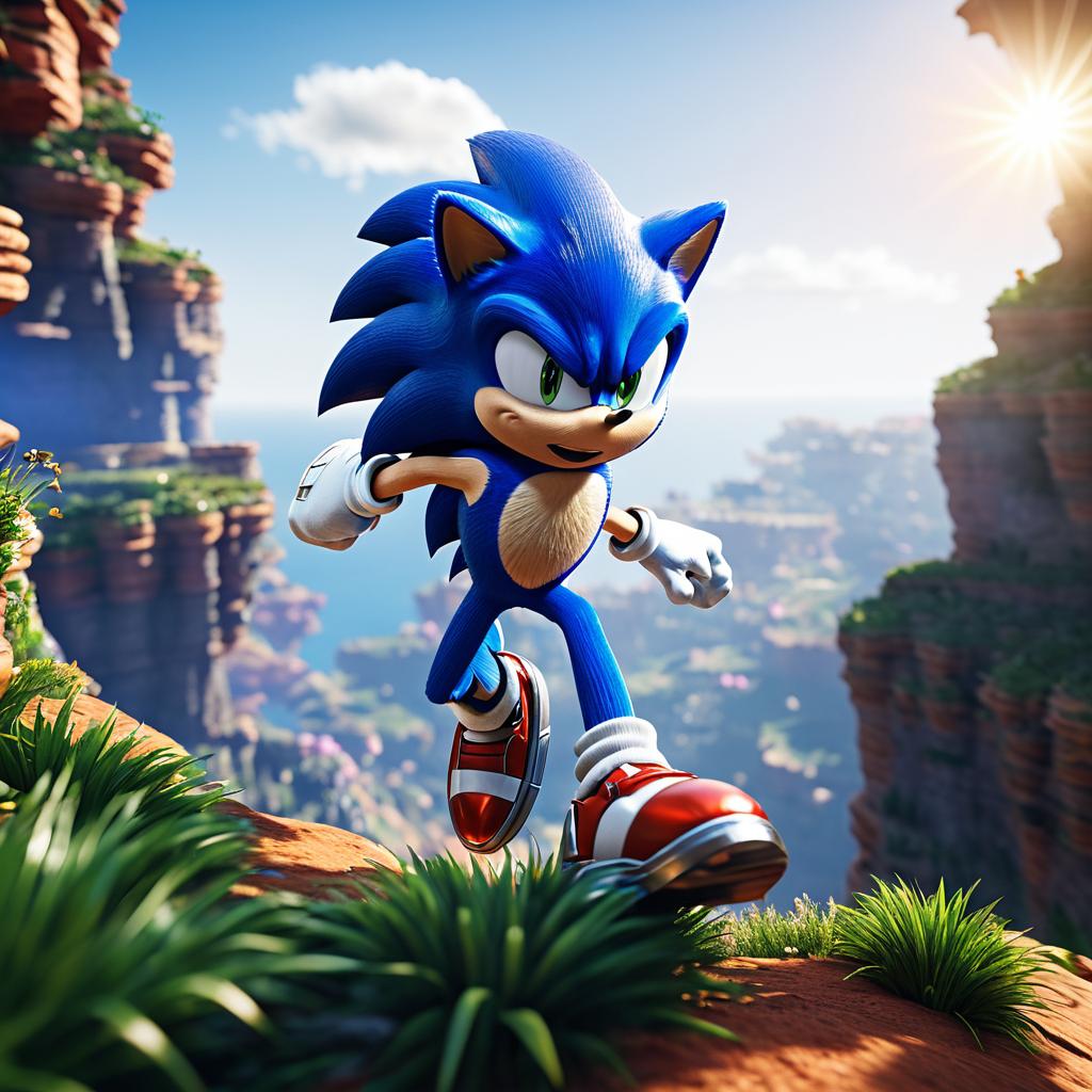 Dynamic Sonic: Cliff Jump in Unreal Engine