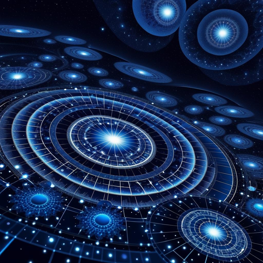 Surreal Fractal Universe Star Map Art