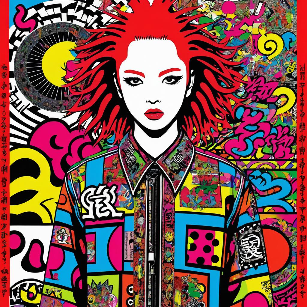 Surreal Collage of Haring and Visual Kei