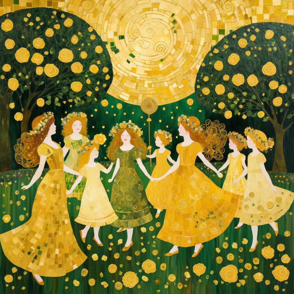 Enchanting Garden Party in Klimt Style