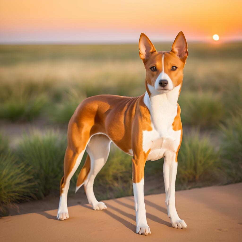 Captivating Basenji at Sunset