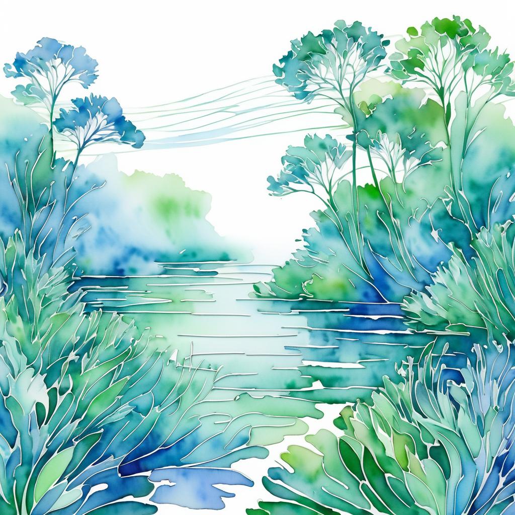 Relaxing Watercolor Impressionism Coloring Page