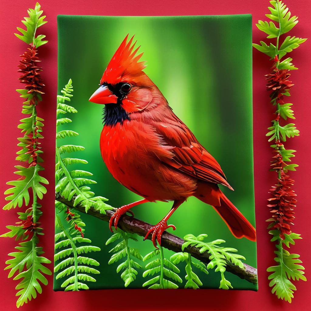 Vibrant Cardinal Symbolizing Growth and Self-Love