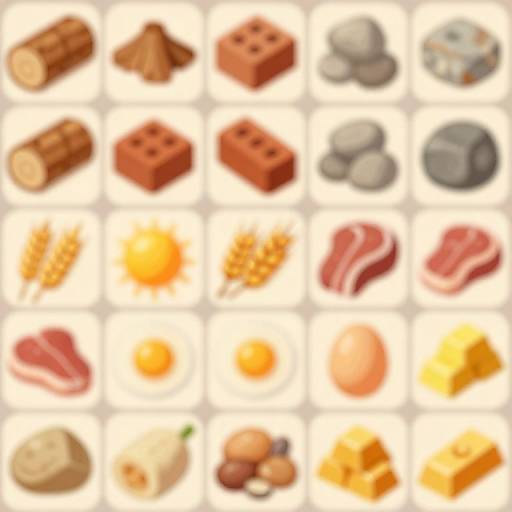 Blurred Cartoon Resource Tiles Set