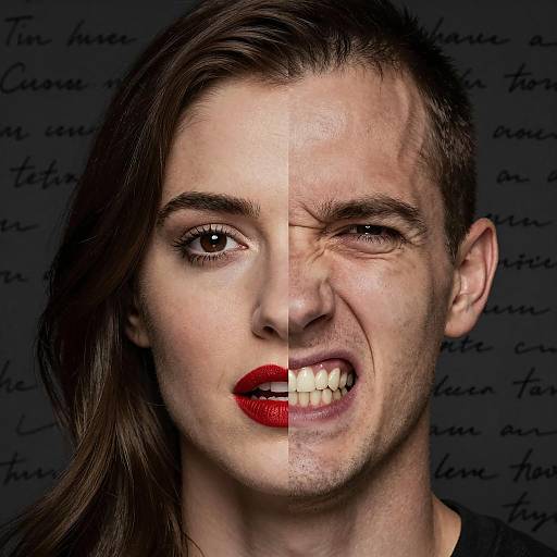 Contrasting Faces: A Dual Portrait