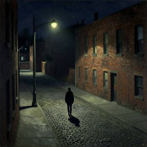 Hopper-Inspired Nocturnal Urban Solitude
