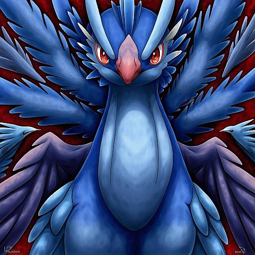 Illustration of Articuno, pokemon in the style of Haru (nakajou-28)