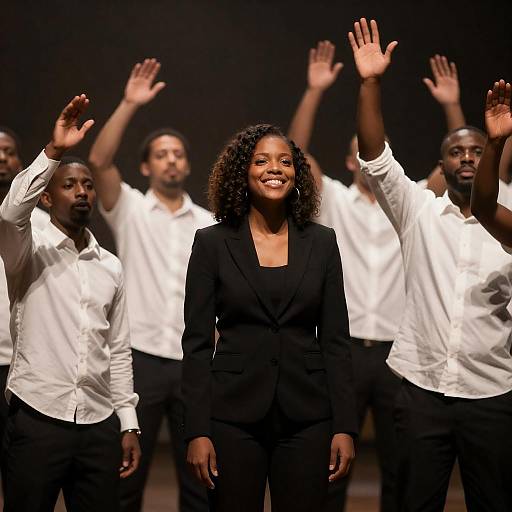 Energetic Gathering in Dim Lighting