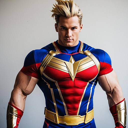 Cosplay photo of all might. Costume clothes