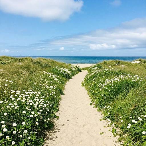 Crescent Beach Trail with Green Dunes