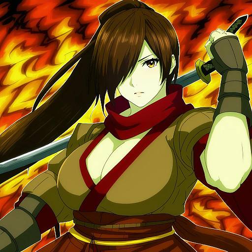 Illustration of Kagero (fire emblem), fire emblem in the style of Kitahama (siroimakeinu831)