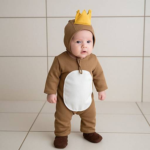 Adorable Newborn Chip Costume with Crown