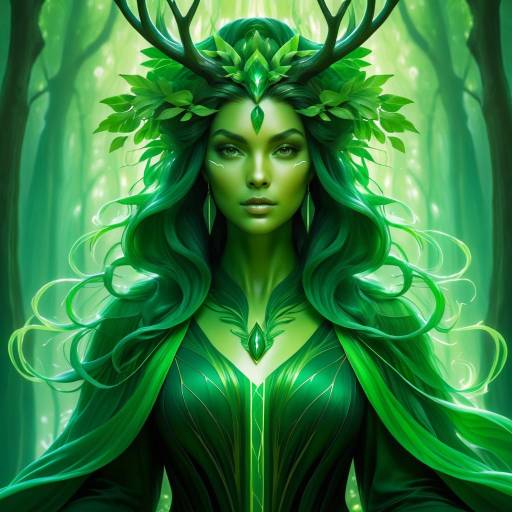 Mystical Forest Spirit Portrait Art