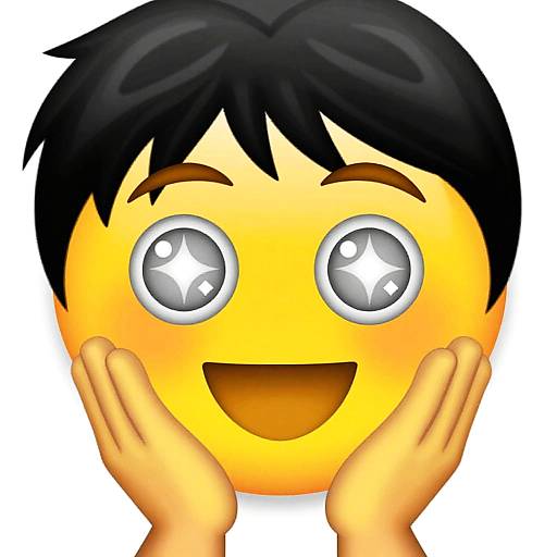 Happy Child Emoji in Pastel Cartoon