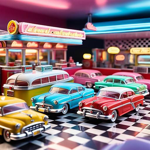 Vintage 50s Dinky Toys Diner Scene