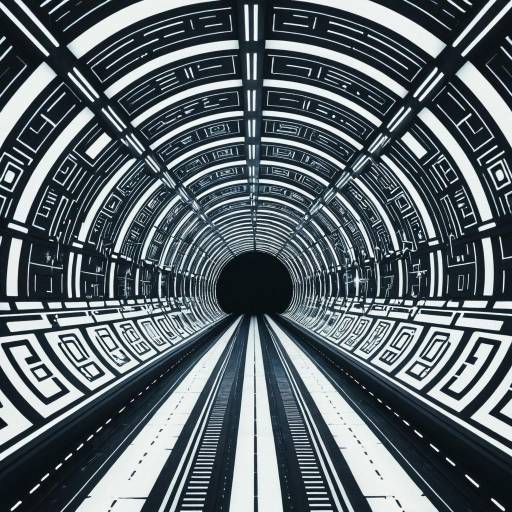 Futuristic Digital Signal Tunnel