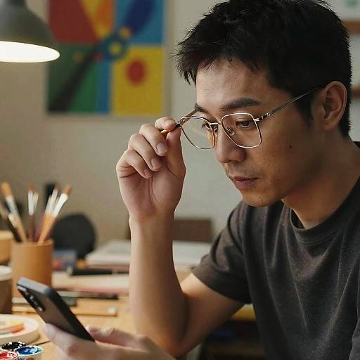 Male Artist Wearing Stylish Glasses