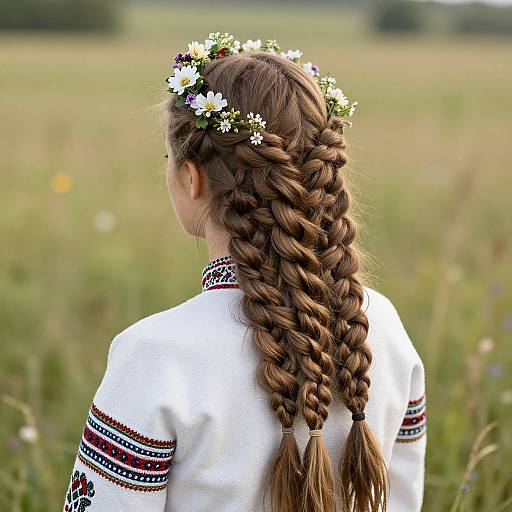 Eastern European Folklore Braided Hairstyle
