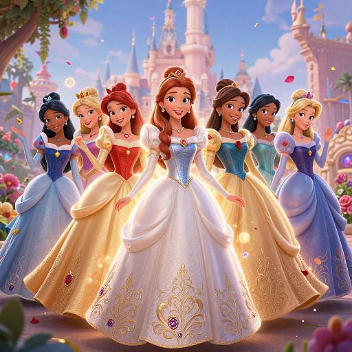 Disney Princesses in Enchanted Kingdom