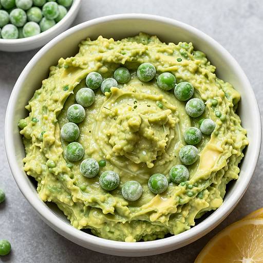Healthy Guacamole with Frozen Peas