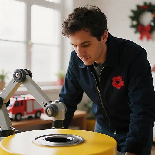 Calm Man in Bright Indoor Setting