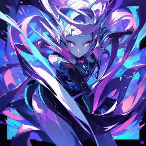 Vibrant Anime Idol in Motion