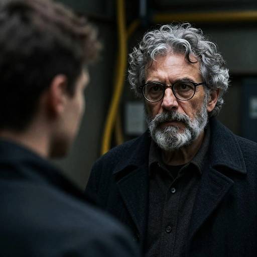 Intense Gaze: Old Man Meets Young Man