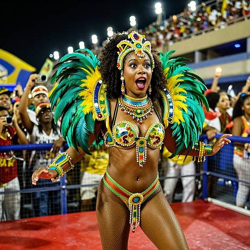 Vibrant Afro-Brazilian Samba Dancer