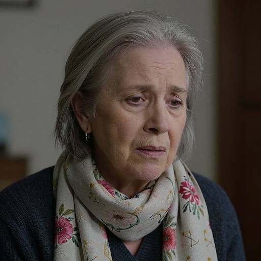 Elderly Woman in Reflective Distress