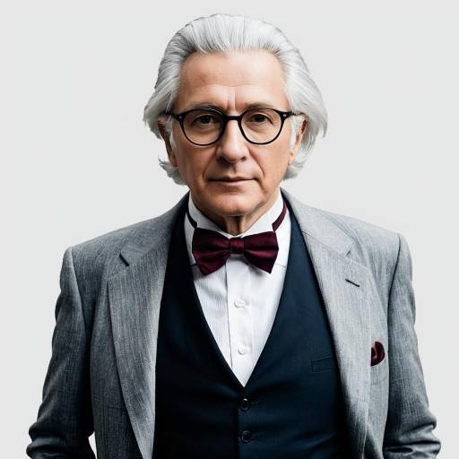 Elderly Man in Vintage Three-Piece Suit and Bow Tie