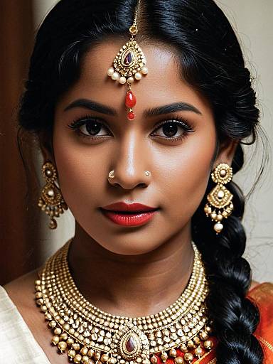 South Indian Bride with Nose Ring
