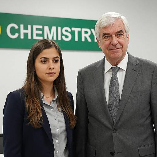 Professional Duo in Chemistry Setting