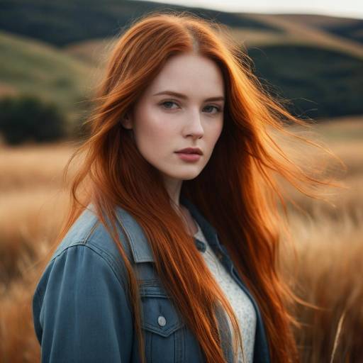 Moody Portrait of a Red-Haired Woman
