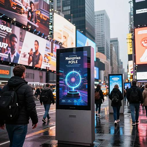 Futuristic Urban Advertising Scene