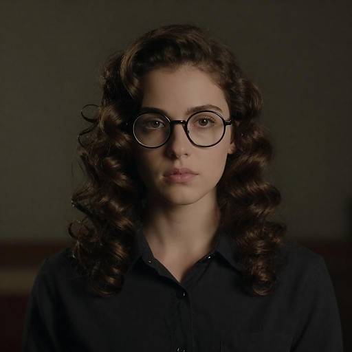 Contemplative Vintage Portrait with Glasses