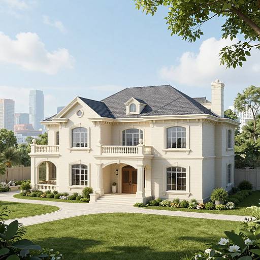 Elegant Mansion Overlooking Utopian City