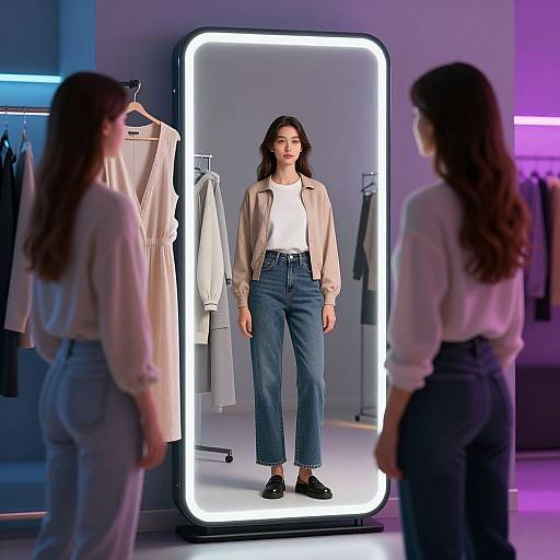 AI-Powered Smart Mirror Fashion Changer
