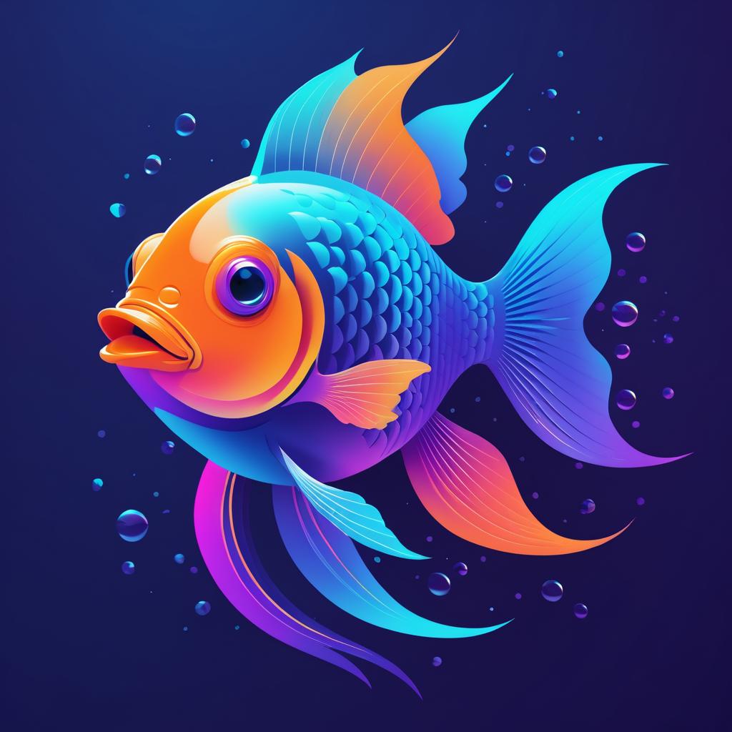 Vibrant Discord-Inspired Goldfish Vector Art