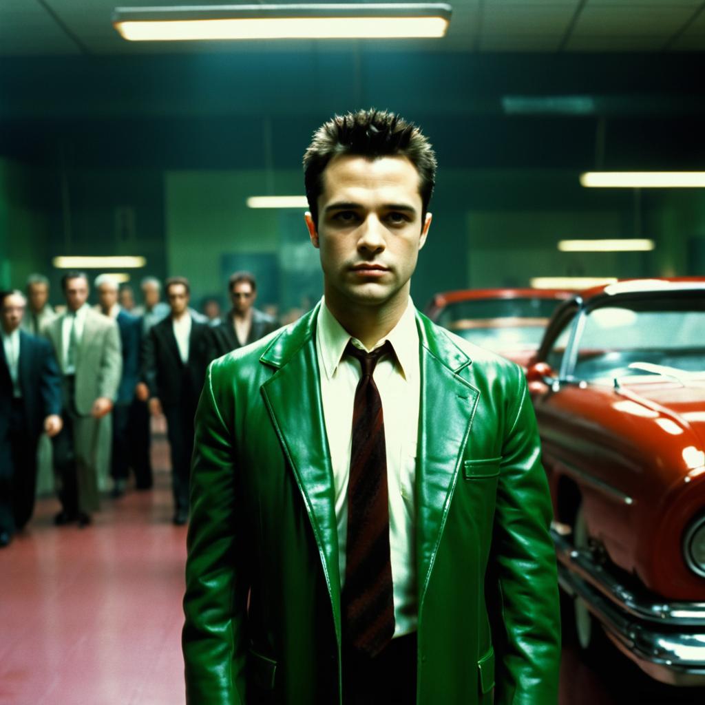 Vintage Cinematic Still from Fight Club