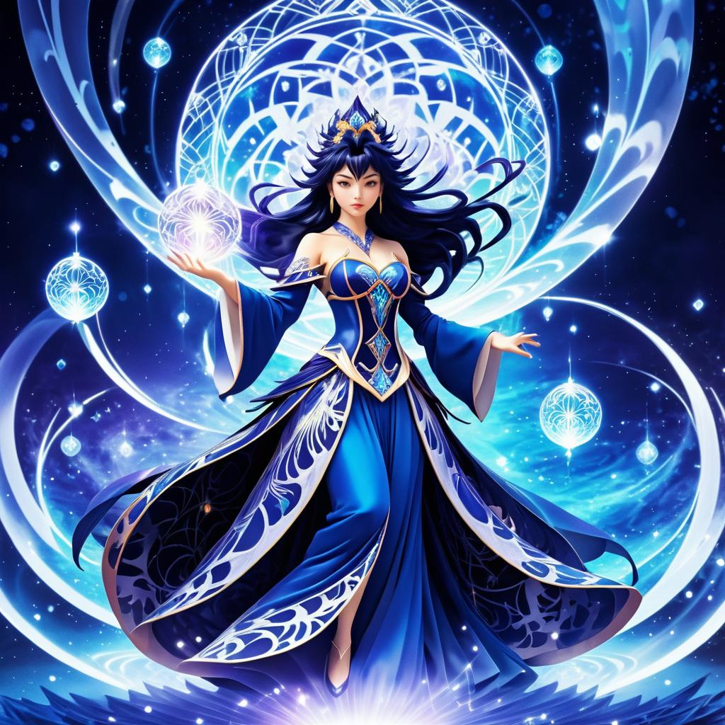 Powerful Sorceress in a Mystical Realm