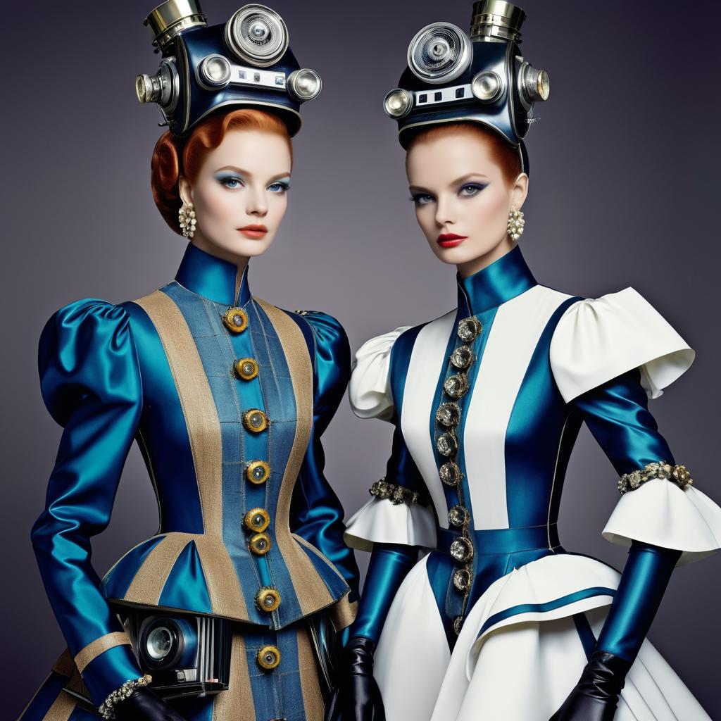 Vintage Robots in High Fashion Style