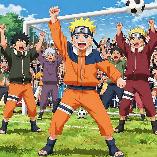 Naruto Soccer Goal Celebration