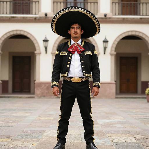 Man in Traditional Mexican Costume